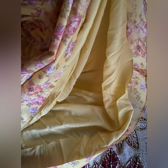 House of CB Maxi Dress Sz XS Yellow Floral Felizia Butter Print Puff Selene NEW - Picture 12 of 16